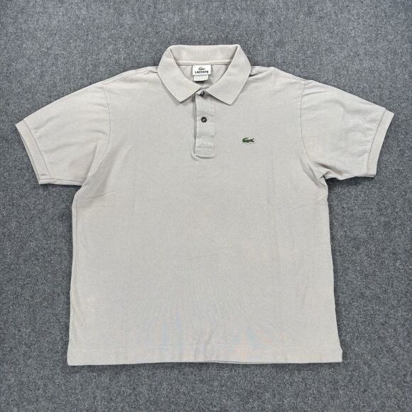 Lacoste Polo Shirt Men's 5 (Measures Large) Short Sleeve Grey - Picture 1 of 8